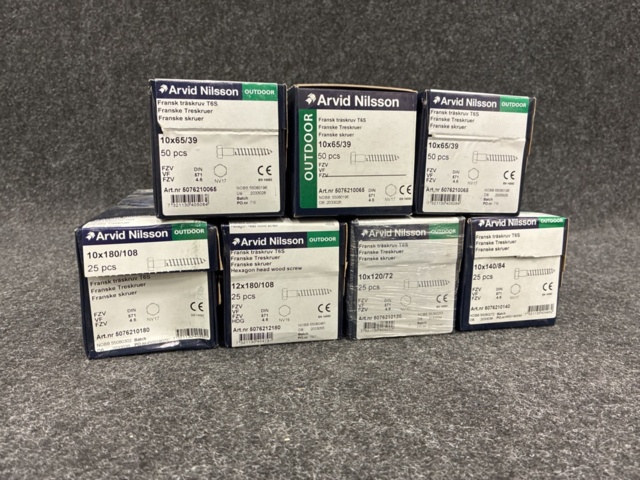 1534362-1 7 pcs Packs French wood screw, Arvid Nilsson