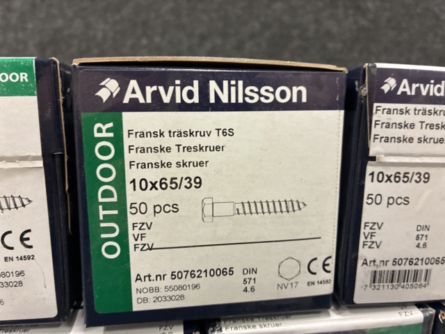 1534362-5 7 pcs Packs French wood screw, Arvid Nilsson