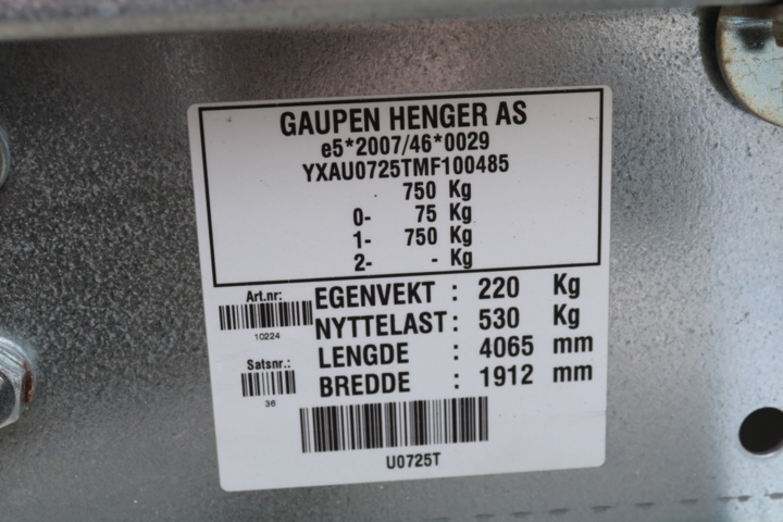 1514934-32 Trailer Gaupen U0725T. 2021