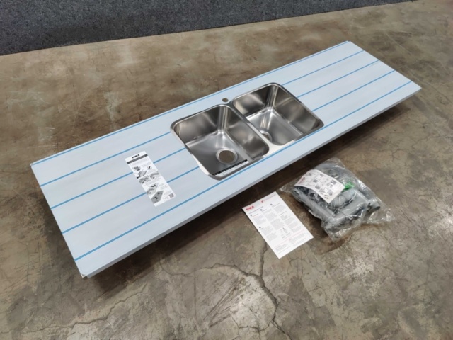 1534284-3 Rostfri Diskbänk Stala A2200 2150x610 mm