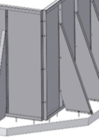 1534415-2 Pool frame Robust Magnelis 3x6m, for installation above ground or partially above ground