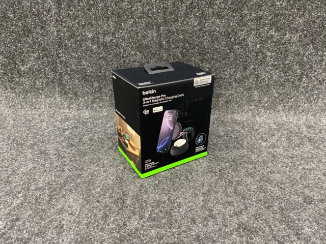 1527185-2 Laddningsstation Belkin UltraCharge Pro 3-i-1 Qi2 (charcoal)