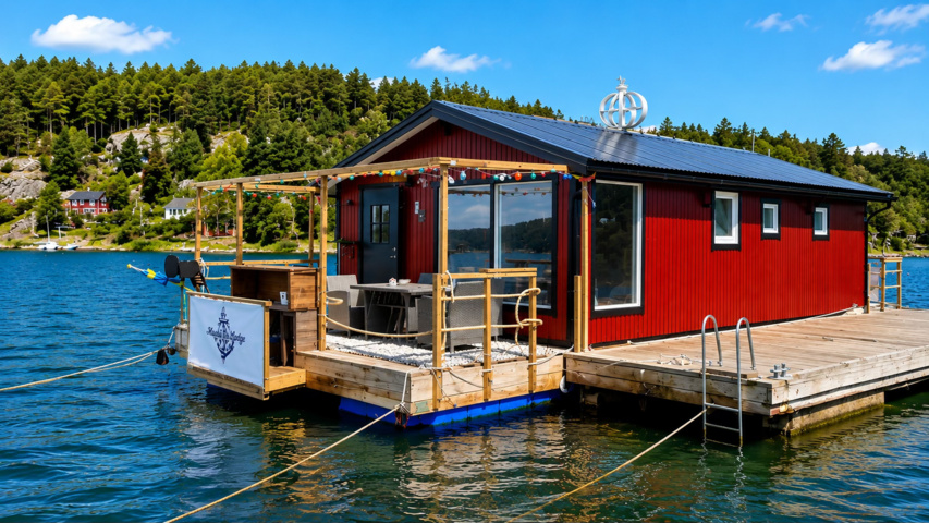 1491548-2 Nyrenoverad husbåt med vedeldad bastu - "Muskö Sealodge"