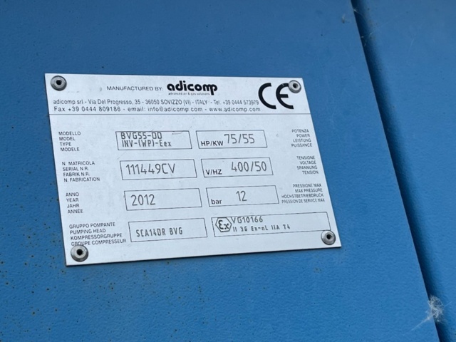 1534130-20 Kompressor Adicomp BVG55 DD från 2012