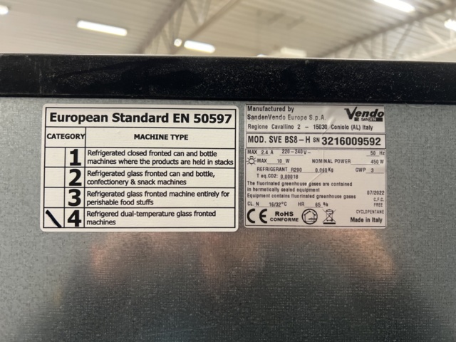 1534461-8 Varuautomat Vendo SVE BS8-H