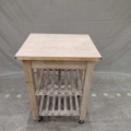 1533530-1 Wooden rolling table with shelves