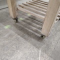 1533530-2 Wooden rolling table with shelves