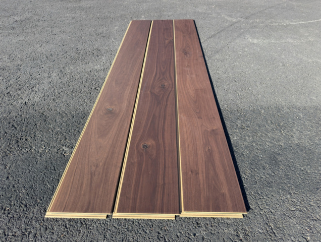 1534600-12 Flooring matt lacquered walnut, Terra Brown, Woodura, XL, 1-strip, 5G - click, 81 sq m
