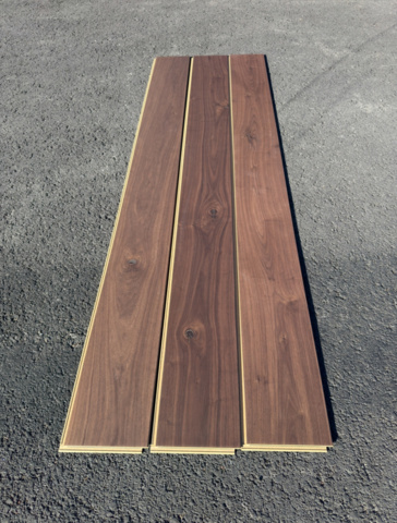 1534600-13 Flooring matt lacquered walnut, Terra Brown, Woodura, XL, 1-strip, 5G - click, 81 sq m