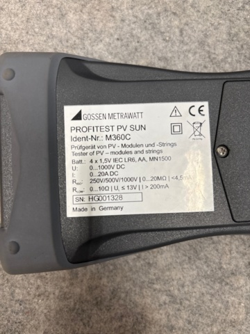 1529387-3 Solar cell tester with accessories - Gossen Metrawatt PROFITEST PV SUN
