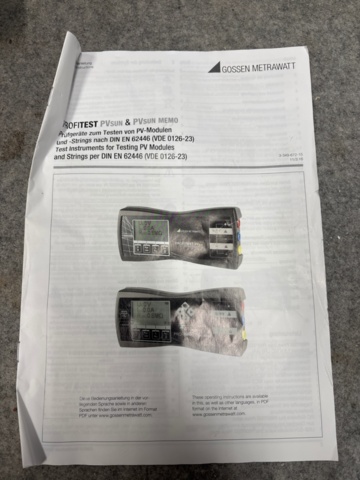 1529388-7 Solcellstestare med tillbehör - Gossen Metrawatt PROFITEST PV SUN
