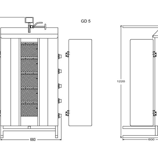 1534669-2 New Kebab Grill Potis GD5 Gas