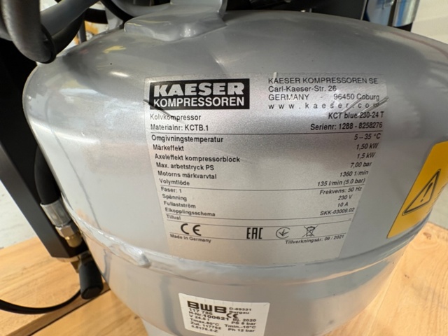 1471468-12 Piston compressor - Kaeser KCT blue 230-24 T - 2021