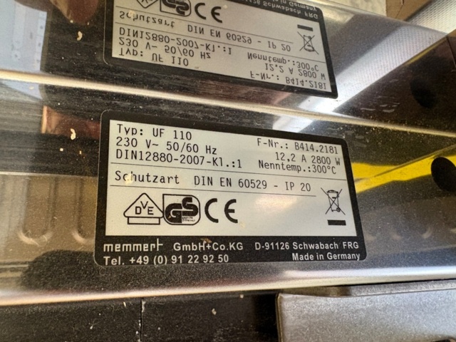 1471469-7 Värmeskåp/Ugn - Memmert UF 110