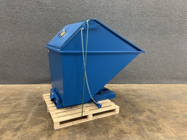 1251435-2 Tippcontainer PILE Med lock, 1100 liter, blå