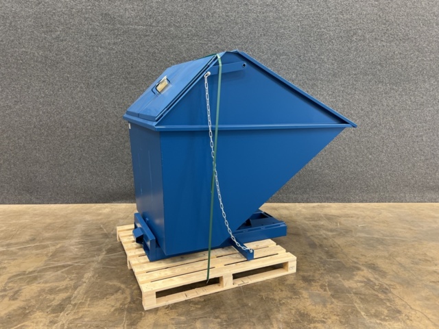 1251435-3 Tippcontainer PILE Med lock, 1100 liter, blå