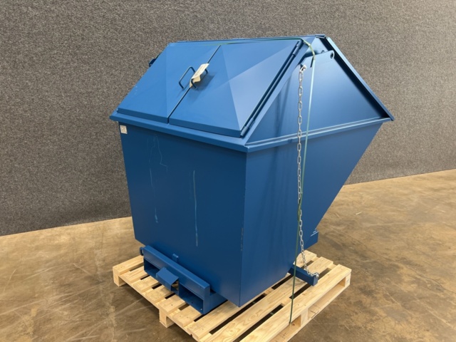 1251435-4 Tippcontainer PILE Med lock, 1100 liter, blå