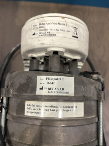 1521790-3 Sugmotor med fläktpaket - Belas Asdi-Vac Motor 2