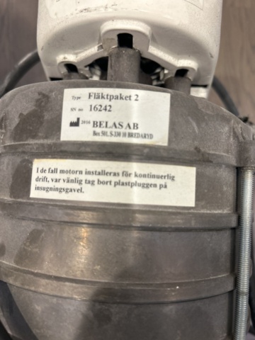 1521790-5 Sugmotor med fläktpaket - Belas Asdi-Vac Motor 2