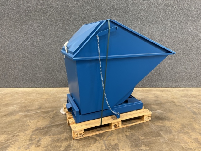1251437-3 Tippcontainer PILE Med lock, 600 liter, blå