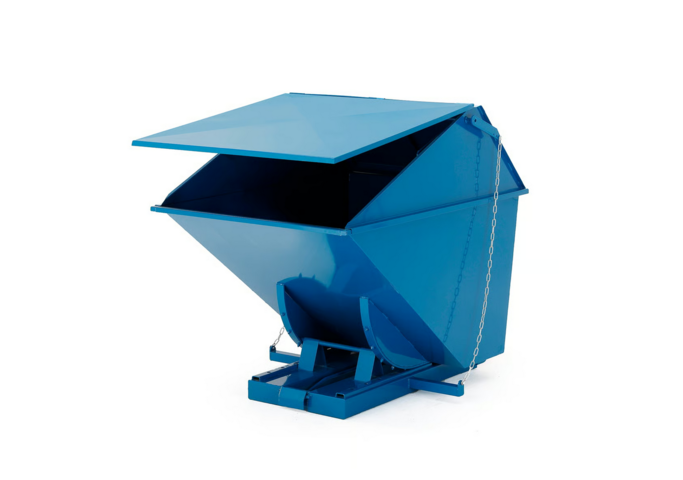 1251435-1 Tippcontainer PILE Med lock, 1100 liter, blå