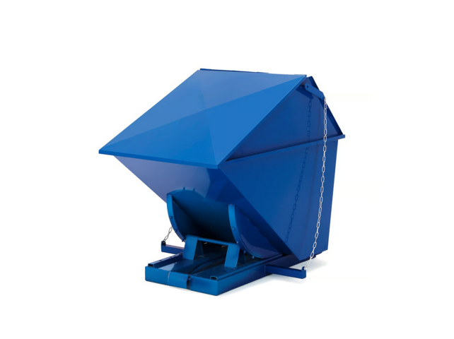 1251437-2 Tippcontainer PILE Med lock, 600 liter, blå