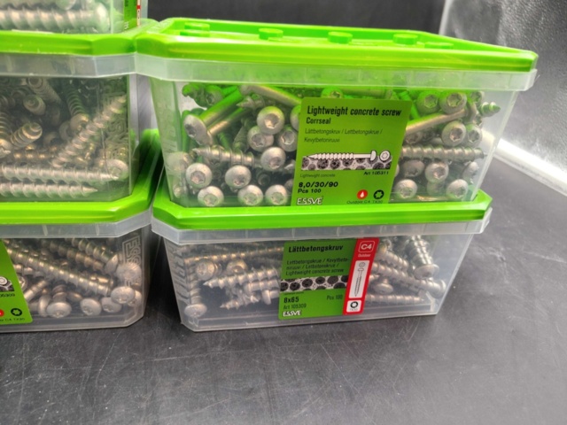 1525078-3 Lightweight concrete screw - ESSVE, C4, TX30, 8x65 and 8x90