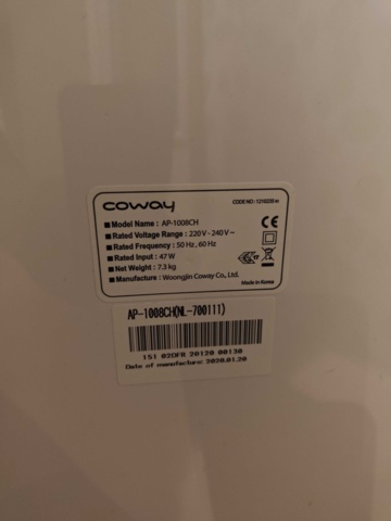 1485305-5 Air purifier - Coway AP-1008CH