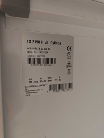 1485333-5 Torkskåp - Cylinda TS 2190 H
