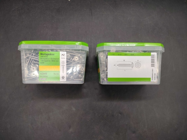 1525095-2 Montageskruv - 2 st, ESSVE, A2, 4,2x45 mm