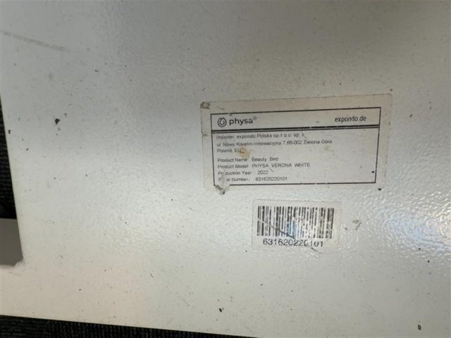 1529716-8 Treatment table - Physa Verona White - 2022