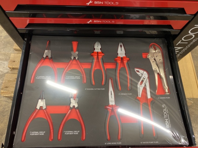 1535403-19 Verktygsskåp fylld med verktyg BSN Tools - 6 lådor med hjul