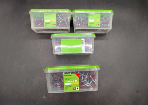 Farmer's screw - ESSVE, 4.8 x 20 mm, 4.8 x 35 mm, red