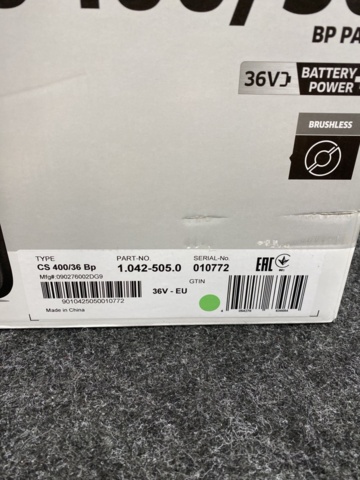 1535413-4 Chainsaw Kärcher CS 400 36 BP Battery