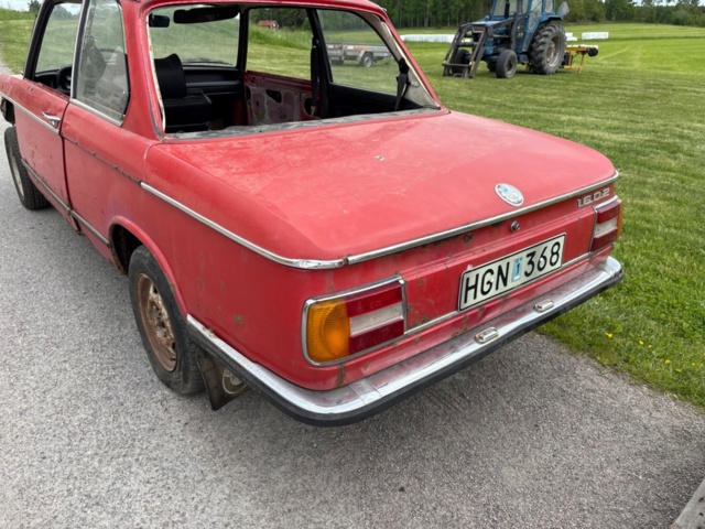 1471486-12 BMW 1602 2-dörrars Manuell, 85hk, 1974 - Renoveringsobjekt