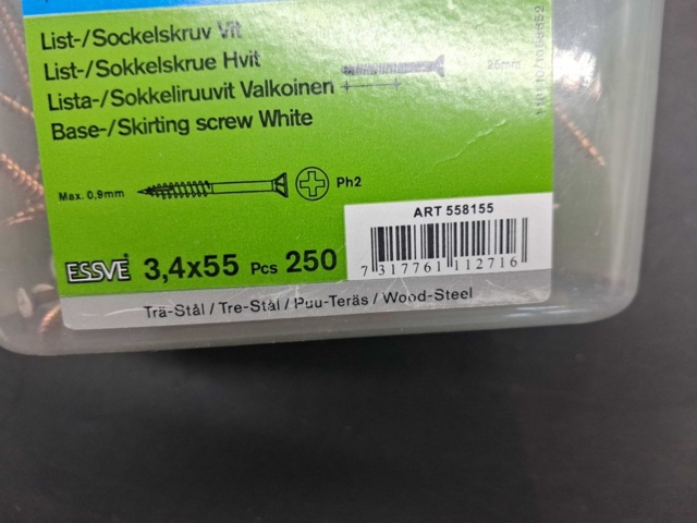 1535440-2 Skruv och spik - ESSVE, blandade dimensioner
