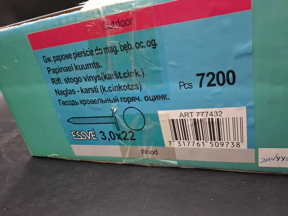 1535451-2 Dykert - ESSVE, 3.0x22 mm, 7200-pack