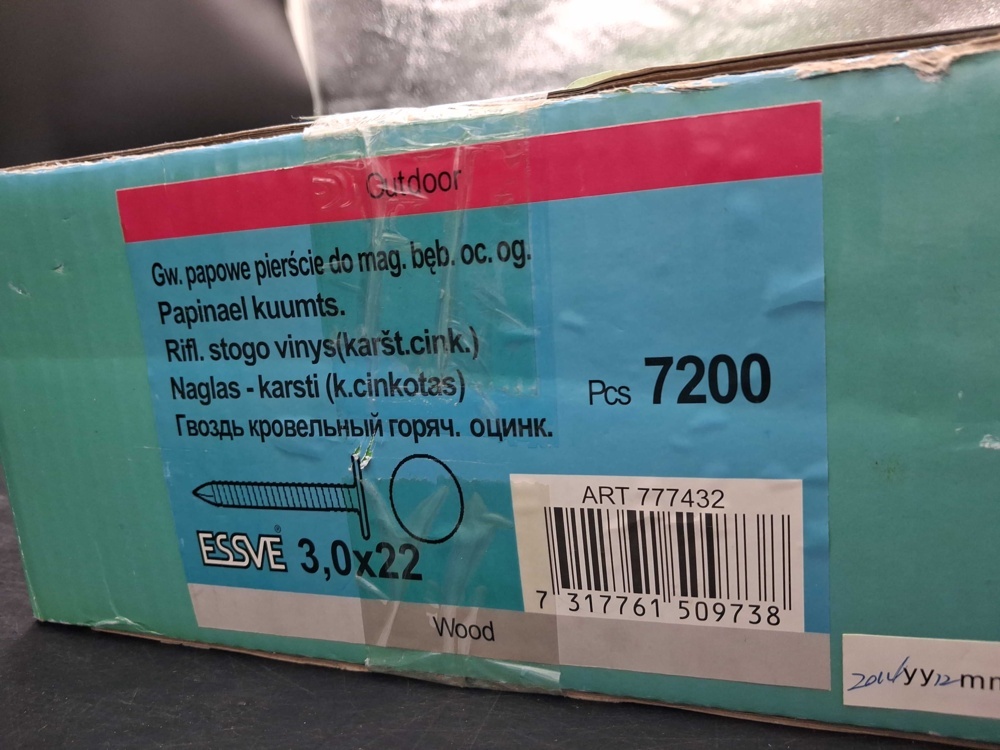 1535452-2 Dykert - ESSVE, 3.0x22 mm, 7200-pack