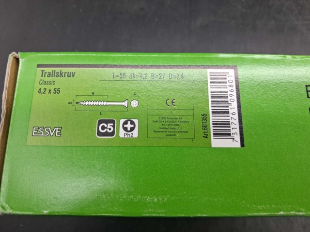 1535457-4 Bandad skruv - ESSVE, 3,5x40 mm, 4,2x55 mm