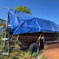 1529718-26 Oak boat with wheelhouse and interior – "The Penguin"