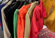 1536902 Clothes on rack including rack