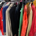 1536902-2 Clothes on rack including rack