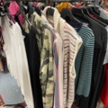 1536902-4 Clothes on rack including rack