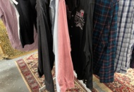 1536903 Clothes on clothes rack including stand
