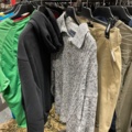 1536904-8 Clothes on clothes rack including stand
