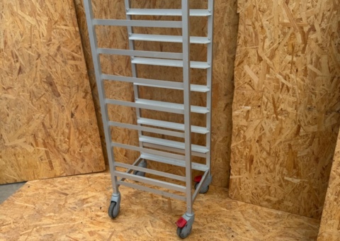 Aluminum tray trolley