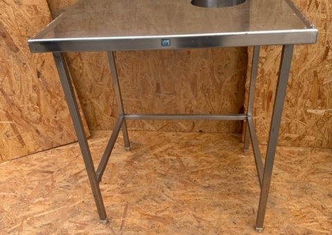 Stainless steel workbench with hole socket