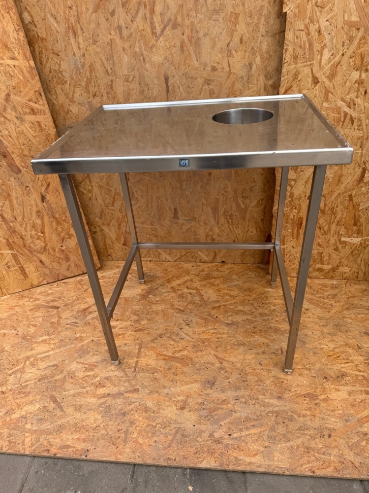 1405892-1 Stainless steel workbench with hole socket