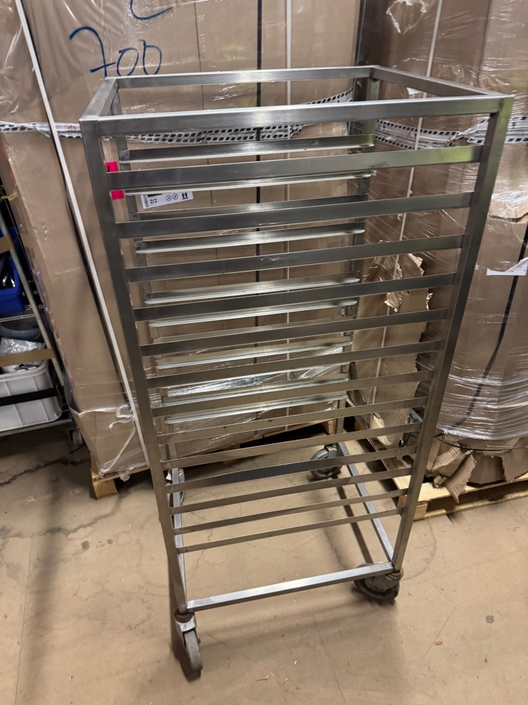 1405903-2 Stainless steel trolley for trays/plates