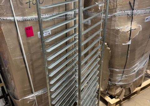 Dough/pizza tray trolley